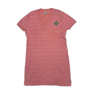 Ivy Storehouse Women’s Size L Large Pink Knit Sweater Dress Feminine Viscose